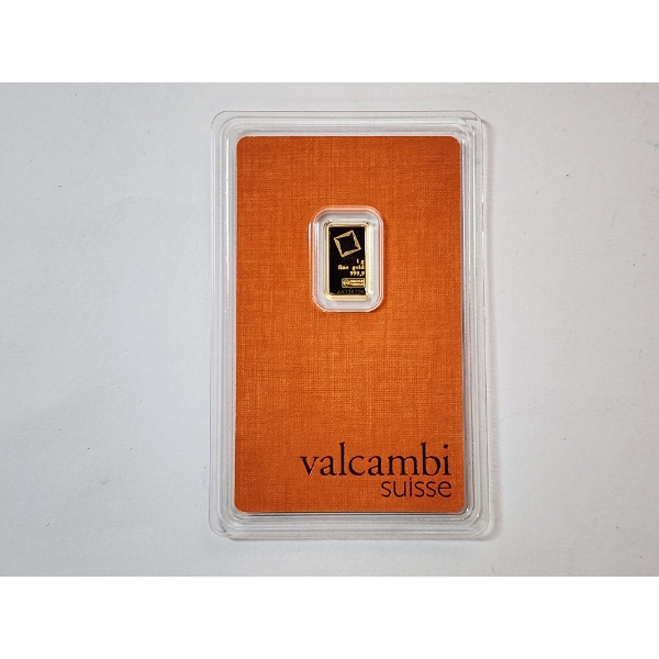 Valcambi Suisse 1g .9999 Fine Gold Bar In Sealed Package 