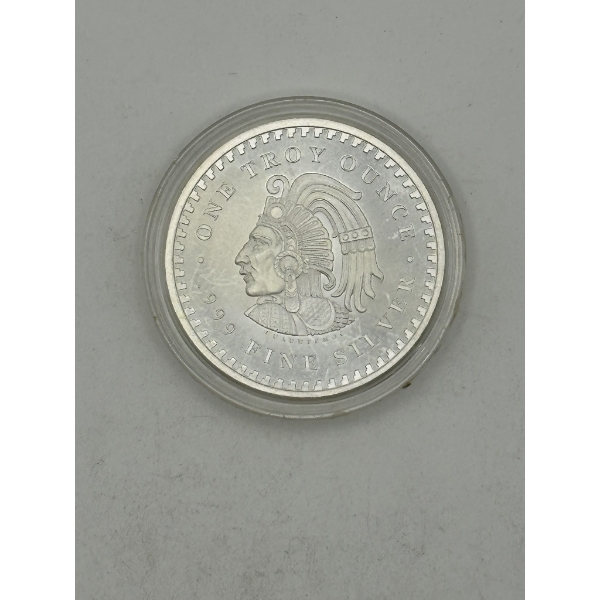 1 Oz .999 Silver Aztec Mayan Calendar Round