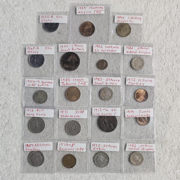 Mixed International Coin Lot ft Great Britain, German, United Kingdom, And Other Worldwide Coins