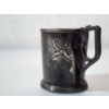 Image 2 : Vintage Silverplated Small Cup With Bird Engravings TW: 106.6g