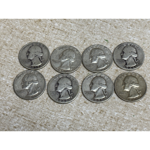 90% Silver U.S. Quarters - FV $2.00 - Various Years