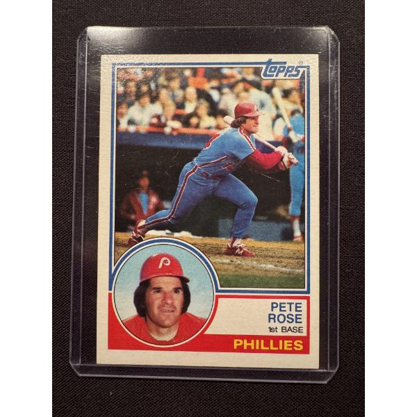 1983 Topps Pete Rose Baseball Card - Mint Condition In Protective Holder