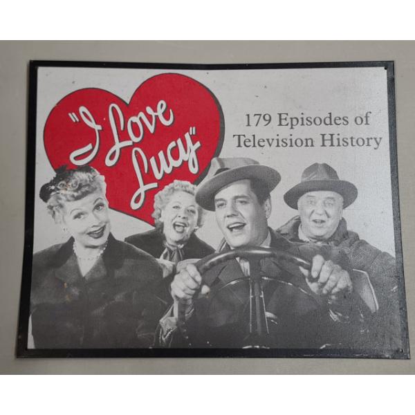 Vintage-Style I Love Lucy 179 Episodes Of Television History 16" x 12.5" Tin Metal Sign 