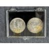 Image 2 : Two 1964 Kennedy Half Dollars in Display - 90%Silver