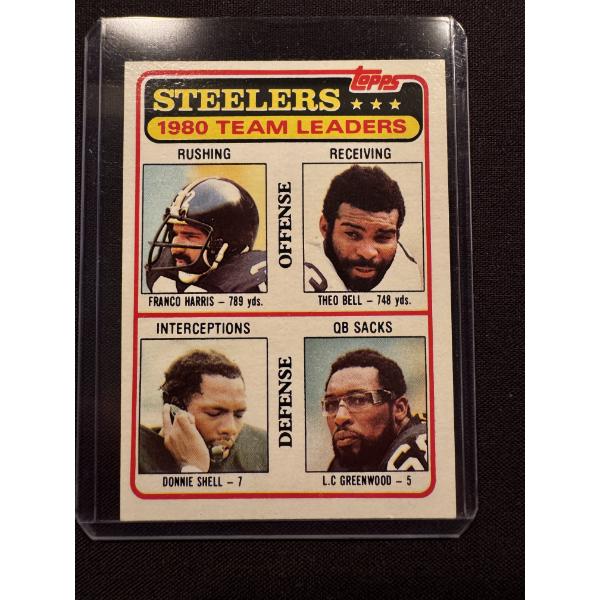 1981 Topps Pittsburgh Steelers Franco Harris, Greenwood - Shell - Bell Football Card - Mint Conditio