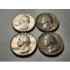 Image 2 : Four 90% Silver United States 1964 Washington Quarters ~ $1.00 in Face Value! ~ VERY NICE COINS!