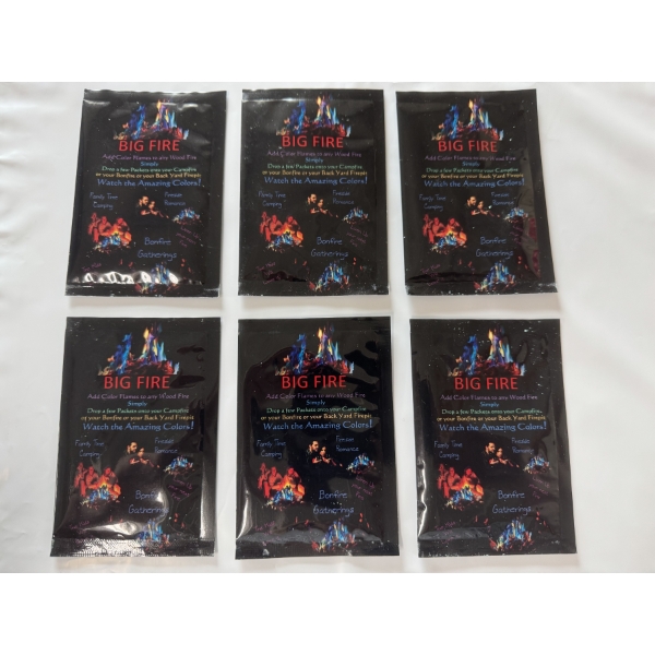 6 Packs Of BIG FIRE - Makes Camp Fires Flames Of Magic - Brand New - Incredible Product