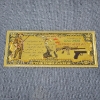 Image 2 : 2ND Amendment Right to Keep & Bear Arms 999999 $2 Gold Foil Note ~ In Mint Condition!