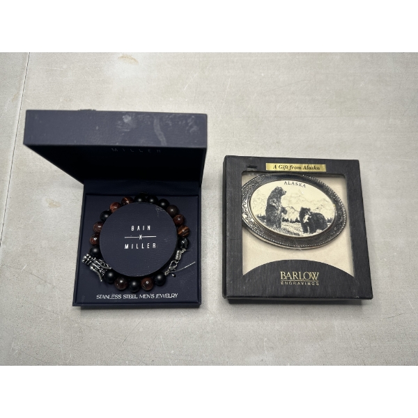 Men's Costume Bracelet and Alaska Belt Buckle