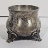 Image 3 : 4-Piece Monogrammed Vintage Silver-Plated Tea Service Set - (3.8 lbs)