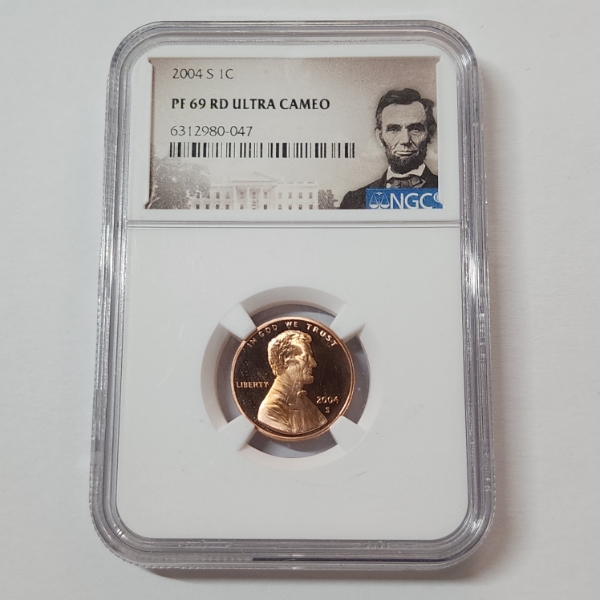 NGC Graded PF69 RD Ultra Cameo 2004-S Lincoln Cent 