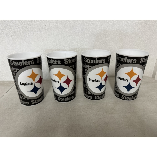 4 - Brand New Pittsburgh Steelers Heavy Duty Stadium Cups - Never Used