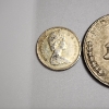 Image 2 : Three Foreign Silver Coins: Canada 10-Cent, Panama 1/2 Balboa, & German 1/2 Mark - See Description
