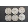 Image 1 : (6) Assorted Years/Mint Marks U.S 90% Silver Walking Liberty Half Dollars - Face Value: $3.00