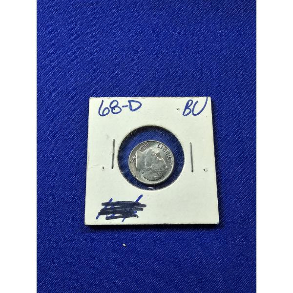 Brilliant Uncirculated 1968- D Roosevelt Silver Dime 