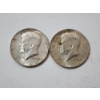Image 1 : Two 1964 90% Silver Kennedy Half Dollars 
