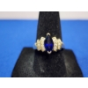 Image 1 : Stunning 14K Gold Ring with Dark Blue Stone - Size 7.5 - 3.5g