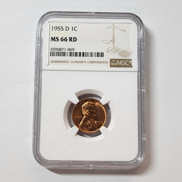 NGC MS 66 RD United States 1955-D Lincoln Wheat Cent 