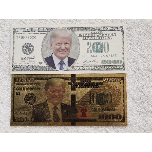 Two Donald J. Trump Novelty Notes