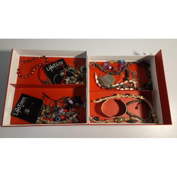 Lot Of Assorted Costume Jewelry & Beads 