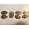 Image 4 : Vintage Stock Certificate Mounted on Wood, (6) Pressed Pennies, Chauffer Badge and Medal