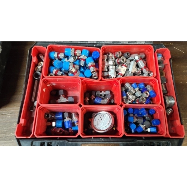 Very Nice Craftsman Heavy Duty Storage Organizer Filled With HIGH END Fittings For Fluid Systems!