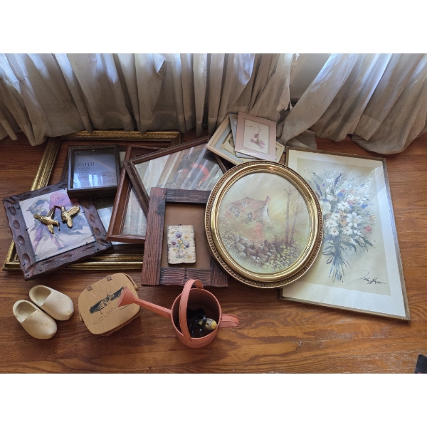 *Pick Up At Louisville Home - No Shipping Available* Interesting Collection Of Framed Wall Art, Smal