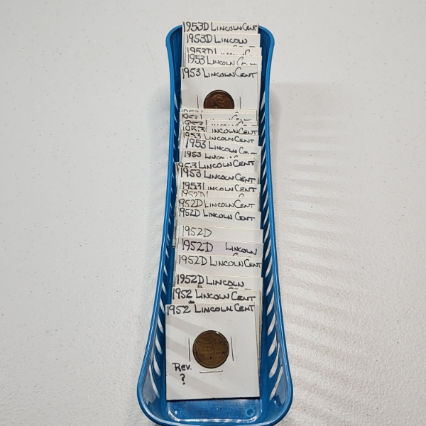 Lot of 33 Assorted Lincoln Wheat Cents - 1950's - Various Conditions & Errors - Face Value: $0.33