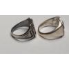 Image 4 : (2) Sterling Men's Engraved Rings - Size 8 & 10 - Total Weight: 20.3g