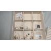 Image 6 : 10"x10" Suede Jewelry Box With Some Costume Jewelry Included