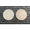 Image 1 : Lot of 2 Peace Dollars.  1922 and 1923.