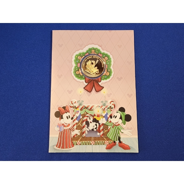 Limited Edition 1992/1993 Disney Christmas/New Years Bronze Medallion & Card
