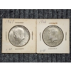 Image 1 : 1966 & 1967 United States 40% Silver Kennedy Half Dollars ~ $1.00 Face Value