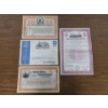 Image 1 : Lot of 4 Vintage Stock and Trust Certificates - Including Issue to Newman Bros & Worms