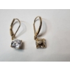Image 3 : 14K P Gold Earrings with Cubic Zirconia Stones - Total Weight 2.2g 