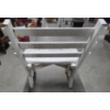 Image 2 : Sturdy 28''x36''x15'' Solid Wood White Bench - No Shipping Available