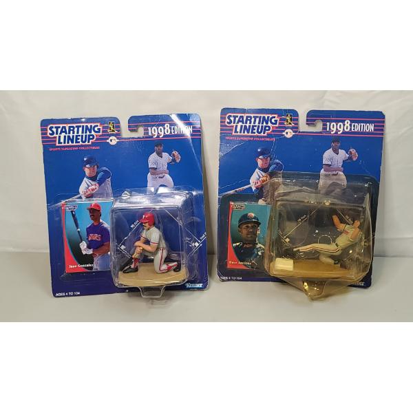 Starting Lineup Juan Gonzalez & Dave Justice Figure/Card 