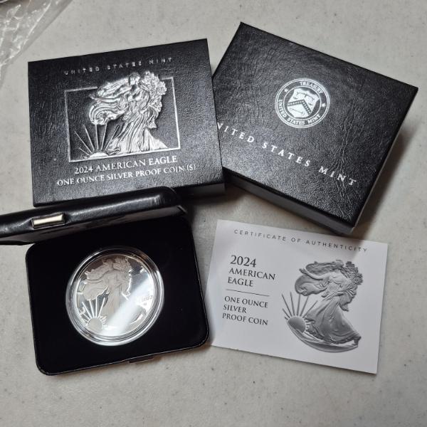 2024 S United States Silver 1 Oz .999 Silver Eagle Proof In Case