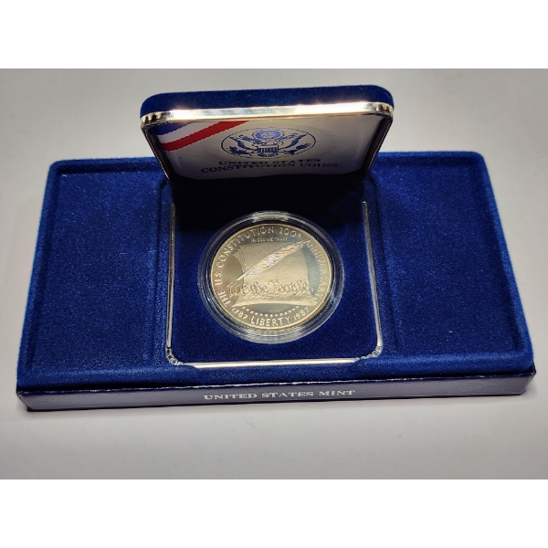 United States Constitution Silver Dollar in Original Packaging & Protector ~ 90% Silver Dollar! 