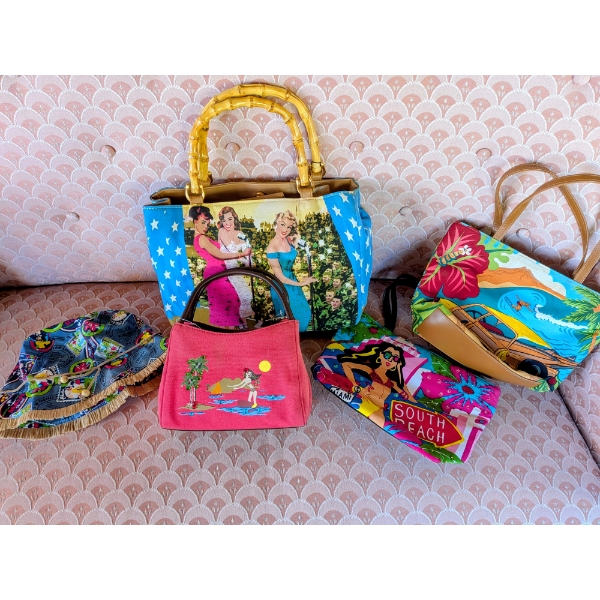 4 New Unique Bags & New Bucket Style Hat