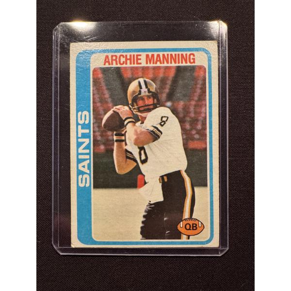 1978 Archie Manning Topps Saints Football Card in Excellent Condition