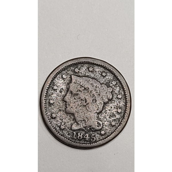 1845 Braided Hair Large Cent