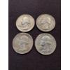 Image 1 : 4 - United States Washington 90 Percent Quarters - Mint Condition - Face Value - $1.00