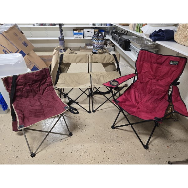 (4) Folding Camp Chairs - (3) Have Carrying Bags