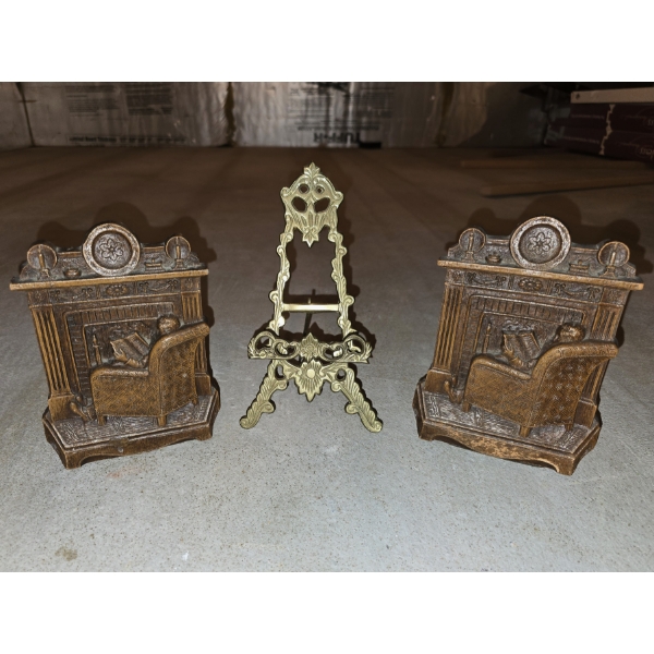 2 Book Ends and Picture/Plate Holder