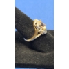 Image 3 : 10k Women's Vintage Style Ring With Morganite & Diamonds - Size 5.5 - Weight: 3.5g