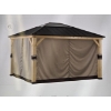 Image 2 : Brand New Universal Gazbeo 9'x9' Tan Color Mosquito Netting & Privacy Curtain Set Only