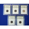 Image 1 : x5 INB Brilliant Uncirculated and DCAM Gem Proof Roosevelt Dimes, Assorted Years