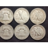 Image 6 : $3 Face Value in Assorted 90% Silver Half Dollars Ft. Walking Liberties & Franklins!