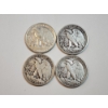 Image 4 : (4) 90% Silver Walking Liberty Half Dollars Face Value $2.00